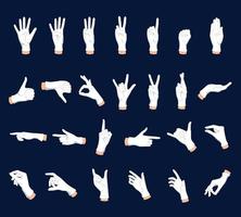 Sammlung von Hand-Finger-Gesten vektor