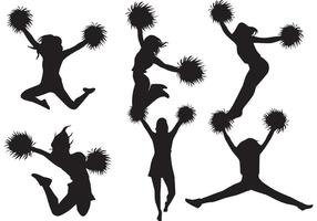 Cheerleader Silhouette Vector Pack