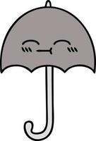 niedlicher Cartoon-Regenschirm vektor
