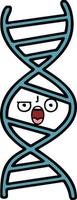 niedlicher Cartoon-DNA-Strang vektor