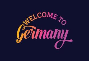 Willkommen in Deutschland. worttext kreative schriftdesignillustration. Willkommensschild