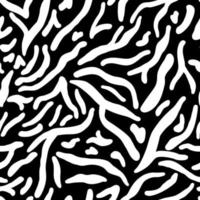 sömlösa mönster djur randiga på svart bakgrund. monokrom päls vilda djur tiger eller zebra. vektor