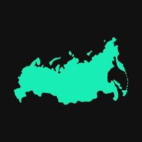 Ryssland karta på vit bakgrund vektor