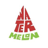 Wassermelonen-Schriftzug-Design vektor