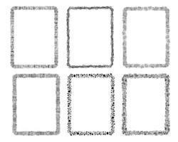 Freihandlinie, Doodle-Grenzen-Clipart. vektor