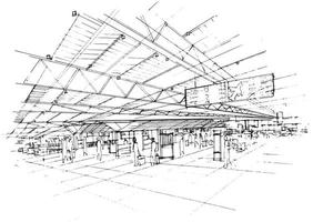 Strichzeichnung Flur am Flughafen, Skizzen von Menschen, die auf einem internationalen Flughafen reisen, modernes Design, Vektor, 2D-Illustration vektor