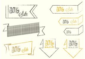 Sketchy Big Sale Banner Vektoren