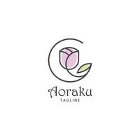 Blumen-Rosen-Logo-Design-Vektor. vektor