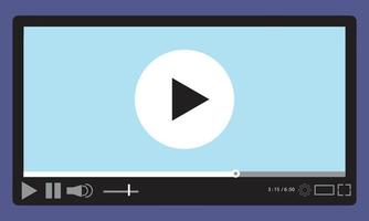 moderne vektorillustration der videoplayer-schnittstelle vektor