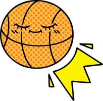 Cartoon-Basketball im Comic-Stil vektor