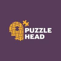 Puzzle-Kopf-Logo vektor