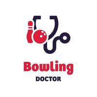 Bowling-Arzt-Logo vektor