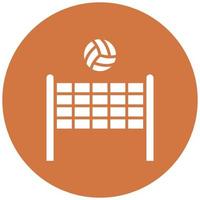 Volleyballnetz-Icon-Stil vektor