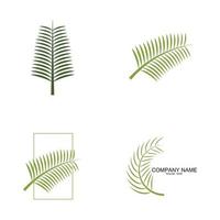 palm tree leaf illustration logotyp mall vektor design