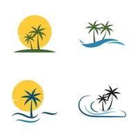 Palme Sommer Illustration Logo Vorlage Vektordesign vektor