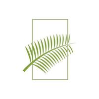 Palmenblattillustrationslogoschablonen-Vektordesign vektor
