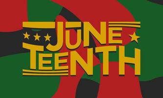 juneteenth frihetsdagen bakgrundsdesign. vektor