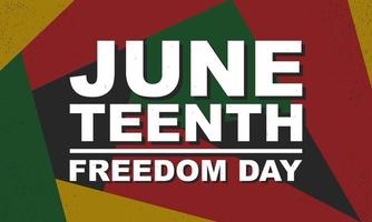 juneteenth bakgrundsdesign. vektor illustration.