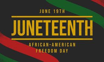 juneteenth frihetsdagen bakgrundsdesign. vektor illustration.