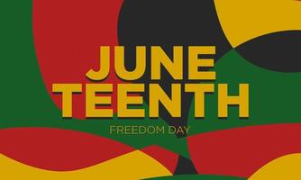 juneteenth frihetsdagen bakgrundsdesign. vektor