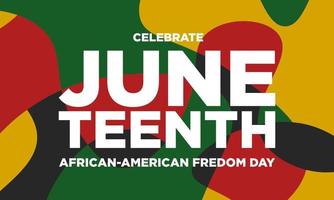 juneteenth frihetsdagen bakgrundsdesign. vektor