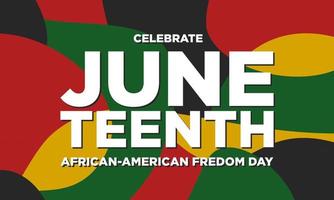 juneteenth frihetsdagen bakgrundsdesign. vektor