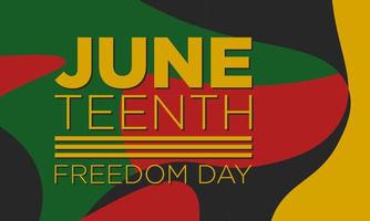 juneteenth frihetsdagen bakgrundsdesign. vektor