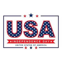 4 juli amerikansk självständighetsdagen t-shirt och kläder vektor
