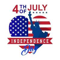 4. juli amerikanisches unabhängigkeitstag t-shirt und kleid vektor