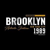 brooklyn nyc denim streetwear t-shirt och kläder vektor