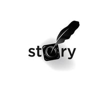 Story-Pen-Tinte-Logo vektor
