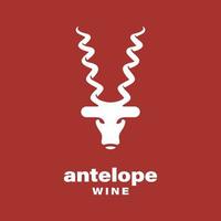 antilop vin logotyp vektor