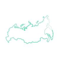 Russland-Karte auf weißem Hintergrund vektor