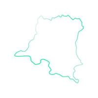 Kongo-Karte auf weißem Hintergrund vektor