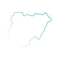 Nigeria-Karte auf weißem Hintergrund vektor