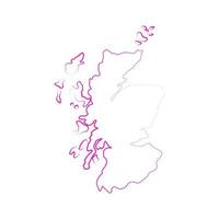 Schottland-Karte auf weißem Hintergrund vektor