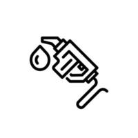 Symbol für mit Gaskraftstoff gefüllte Linie. Lineares Zeichen für mobiles Konzept und Webdesign. Umrissvektorsymbol. Symbol, Logoabbildung. Vektorgrafik vektor