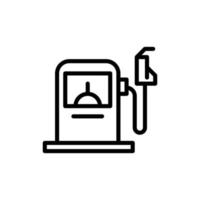 bensinstation fylld linje ikon. linjär stil tecken för mobil koncept och webbdesign. kontur vektor ikon. symbol, logotyp illustration. vektorgrafik