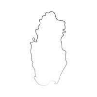 qatar karta på vit bakgrund vektor