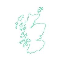 Schottland-Karte auf weißem Hintergrund vektor