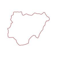 nigeria karta på vit bakgrund vektor