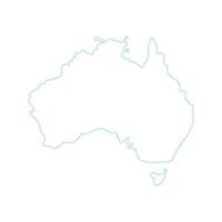 Australien-Karte auf weißem Hintergrund vektor