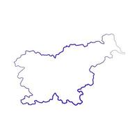 slovenien karta på vit bakgrund vektor