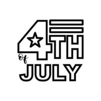 4 juli USA:s självständighetsdag... vektor