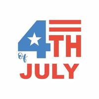 4 juli självständighetsdagen ikon stil vektor