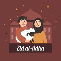 fröhliches eid al-adha feierplakat vektor