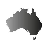 Australien karta på vit bakgrund vektor