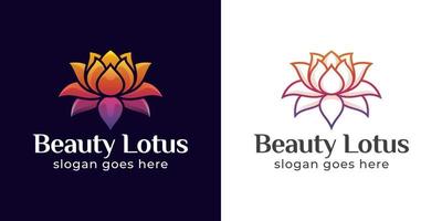 Naturlogos von Schönheitslotus und Spa-Blumensymbol, können Schönheitsprodukt, Naturmassagesymbol-Icon-Design verwendet werden vektor