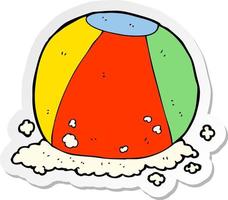 Aufkleber eines Cartoon-Wasserballs vektor