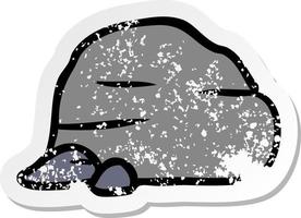 Distressed Sticker Cartoon Doodle aus Stein und Kieselsteinen vektor